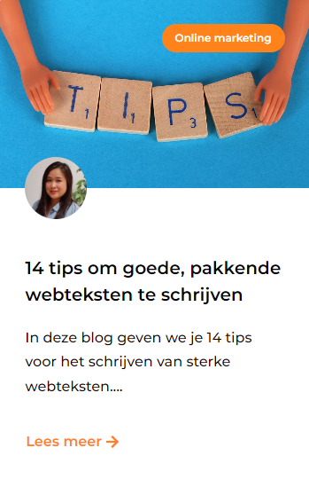 Blog over sterke webteksten schrijven