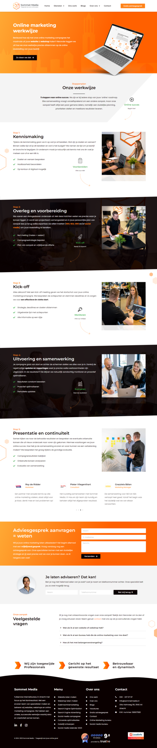 Copy for a new landing page about "Our approach"
