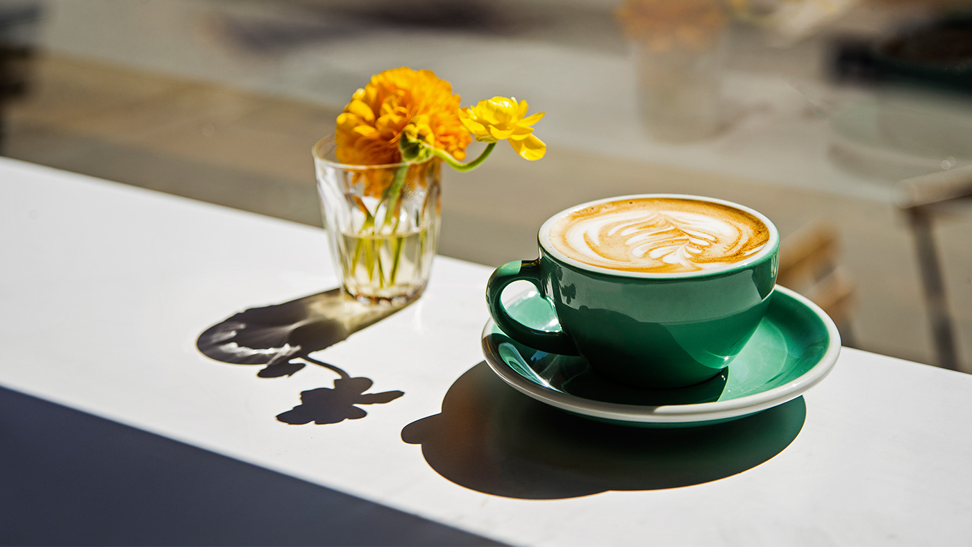 Green coffee cup