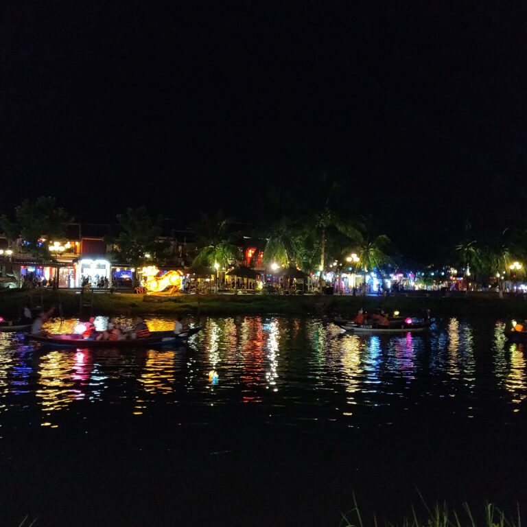 Hoi An nighttime water reflections